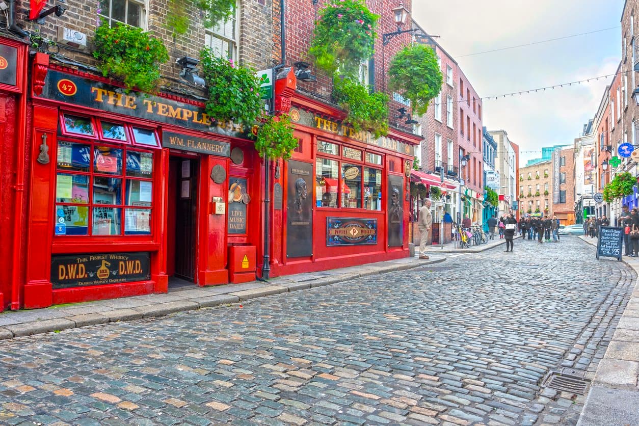 The iconic Temple Bar