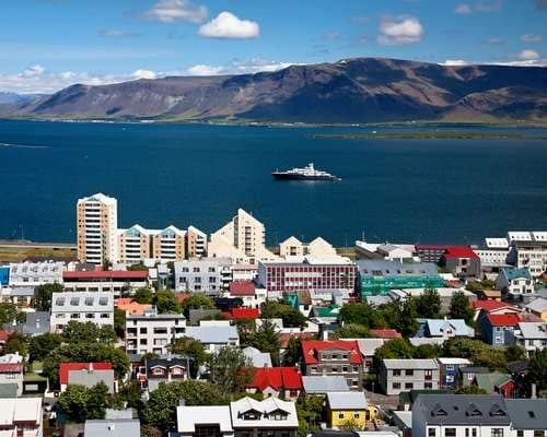 Aerial view of Reykjavik
